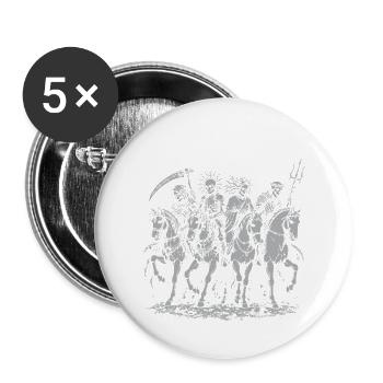 Apocalypse Riders Grim Cavalcade - Buttons groß 56 mm (5er Pack) - Weiß - Vorne