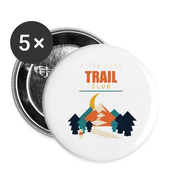 After Dark Trail Club – Nachtwanderung - Buttons groß 56 mm (5er Pack) - Weiß - Vorne