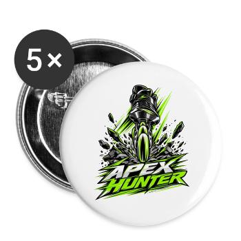 Apex Hunter Speedskating Skate Inliner - Buttons groß 56 mm (5er Pack) - Weiß - Vorne