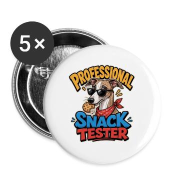 Whippet - Buttons groß 56 mm (5er Pack) - Weiß - Vorne