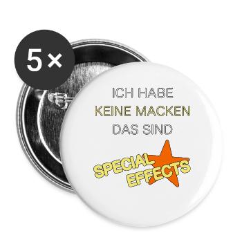 Special_Effects - Buttons groß 56 mm (5er Pack) - Weiß - Vorne
