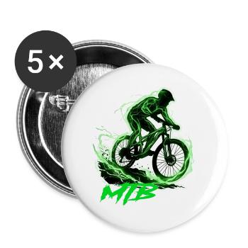 MTB - Buttons groß 56 mm (5er Pack) - Weiß - Vorne