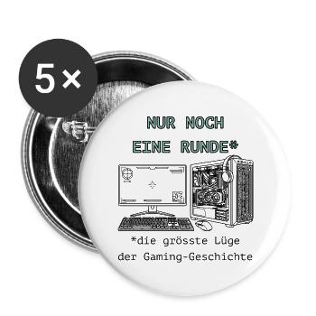 Runde3 - Buttons groß 56 mm (5er Pack) - Weiß - Vorne