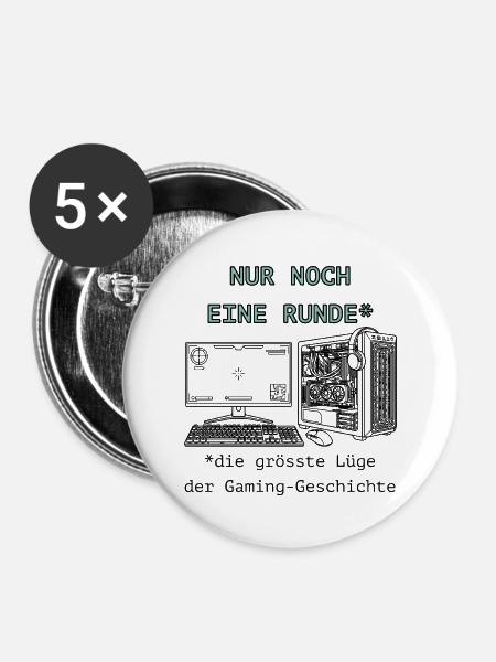 Runde3 - Buttons groß 56 mm (5er Pack) - Weiß