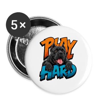 Cane Corso - Buttons groß 56 mm (5er Pack) - Weiß - Vorne