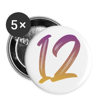 12 - Buttons groß 56 mm (5er Pack) - Weiß - Vorne