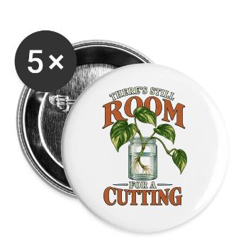 Es ist noch Platz für einen Stichling - Buttons groß 56 mm (5er Pack) - Weiß - Vorne