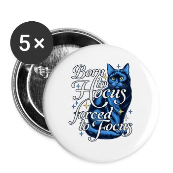 Hokus Fokus - Buttons groß 56 mm (5er Pack) - Weiß - Vorne