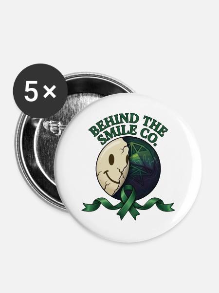 BTSC | Behind The Smile Co. - Buttons groß 56 mm (5er Pack) - Weiß