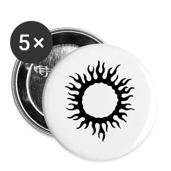 Circuit de flamme - Lot de 5 grands badges (56 mm) - blanc - Devant