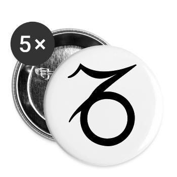 Sternzeichen Steinbock - Buttons groß 56 mm (5er Pack) - Weiß - Vorne