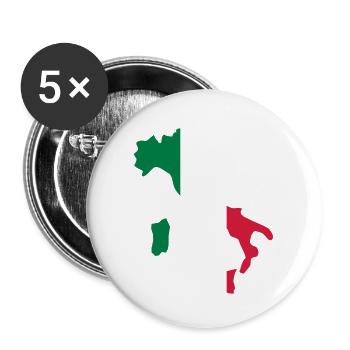 Italy - Buttons large 2.2''/56 mm (5-pack) - white - Front