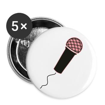 Microphone - Buttons large 2.2''/56 mm (5-pack) - white - Front