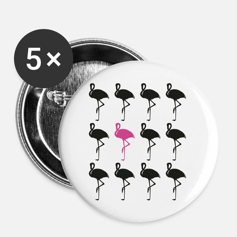FLAMINGO MULTI - Buttons large 2.2''/56 mm (5-pack) - white