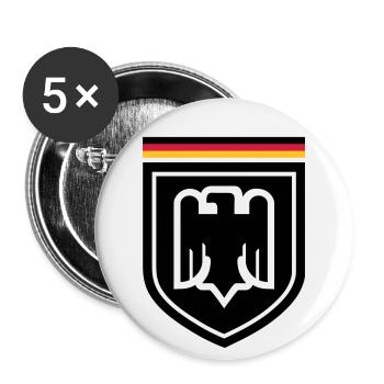 Germany Eagle Badge 01 - Buttons large 2.2''/56 mm (5-pack) - white - Front