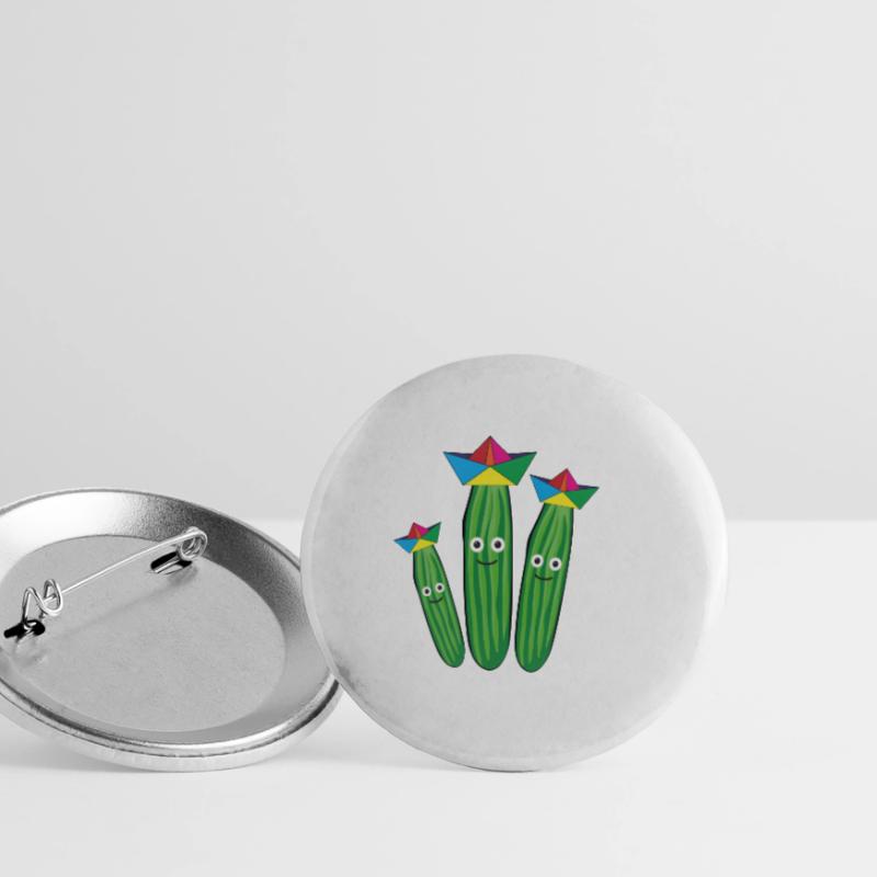 Trio de concombre,Concombre,Concombre,Concombre,Concombre,Concombre,Chapeau, Navire Lot de 5 grands badges (56 mm)