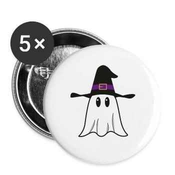 Geist - Buttons groß 56 mm (5er Pack) - Weiß - Vorne