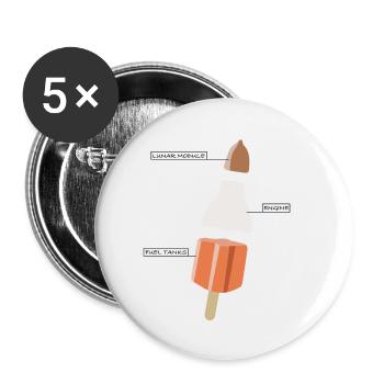 Rocket | , rocket, funny pictures - Buttons large 2.2''/56 mm (5-pack) - white - Front