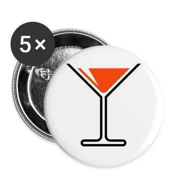 XUrlaubsspass (Orange) - Buttons groß 56 mm (5er Pack) - Weiß - Vorne