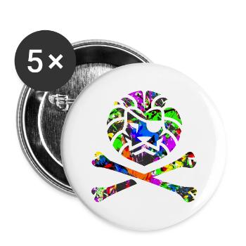 Team Anish - Lot de 5 grands badges (56 mm) - blanc - Devant