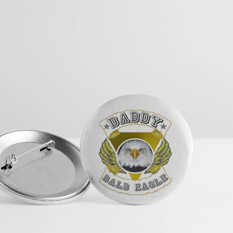 DADDY bald eagle, Papa the bald eagle idea Buttons large 2.2''/56 mm (5-pack)