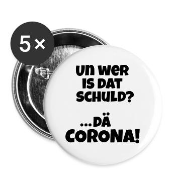 Karneval 2022 - Buttons groß 56 mm (5er Pack) - Weiß - Vorne