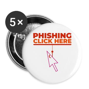 Phishing - Buttons large 2.2''/56 mm (5-pack) - white - Front