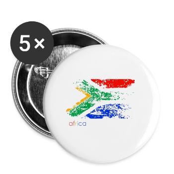africa F - Buttons groß 56 mm (5er Pack) - Weiß - Vorne