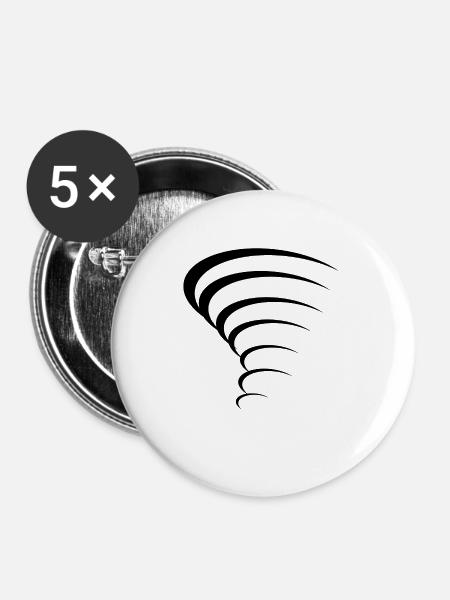 Tornado design - Buttons large 2.2''/56 mm (5-pack) - white