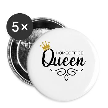 Home office queen - Buttons large 2.2''/56 mm (5-pack) - white - Front