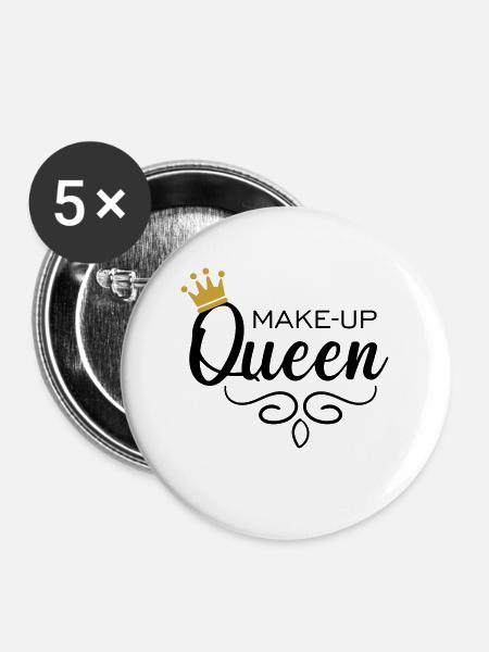 Make-up Queen - Buttons groß 56 mm (5er Pack) - Weiß