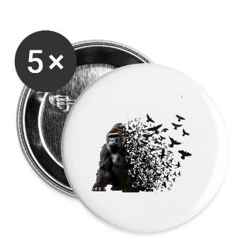 Gorilla - Buttons large 2.2''/56 mm (5-pack) - white - Front