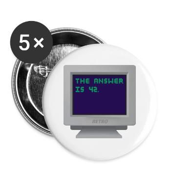 CRT - The answer is 42. - Buttons large 2.2''/56 mm (5-pack) - white - Front