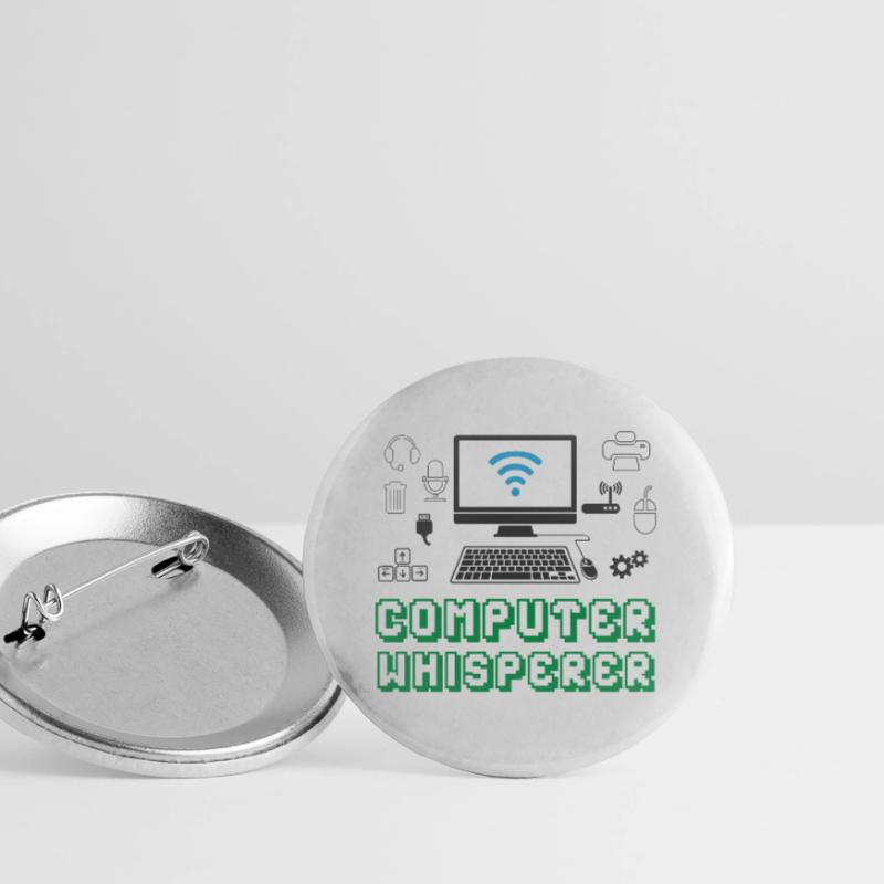 Computer Flüsterer - IT Support PC Buttons groß 56 mm (5er Pack)