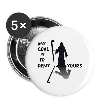 feldhockey hockey fieldhockey hockey-defense - Buttons large 2.2''/56 mm (5-pack) - white - Front