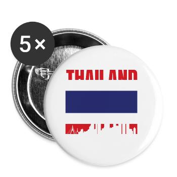 Thailand - Buttons groß 56 mm (5er Pack) - Weiß - Vorne