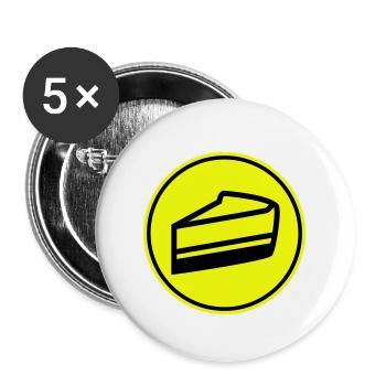 Kuchen käsekuchen - Buttons groß 56 mm (5er Pack) - Weiß - Vorne