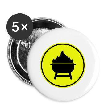 Grill icon - Buttons large 2.2''/56 mm (5-pack) - white - Front