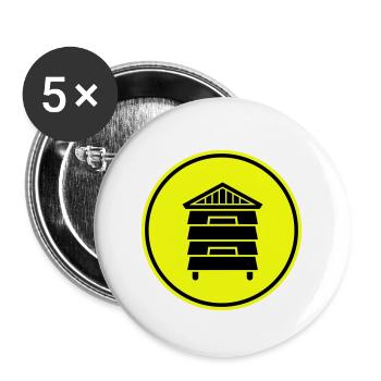 Honey Beekeeper - Buttons large 2.2''/56 mm (5-pack) - white - Front