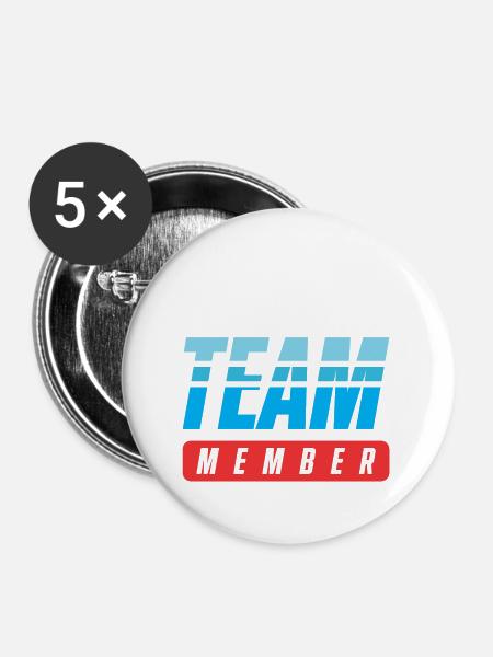 Drinking Team - Buttons groß 56 mm (5er Pack) - Weiß