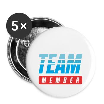 Équipe de football - Lot de 5 grands badges (56 mm) - blanc - Devant