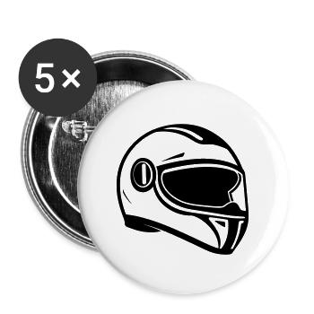 Helm - Buttons groß 56 mm (5er Pack) - Weiß - Vorne
