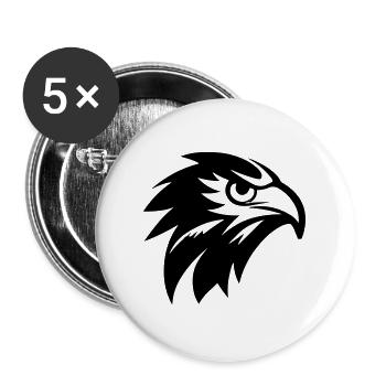 Aigle - Lot de 5 grands badges (56 mm) - blanc - Devant