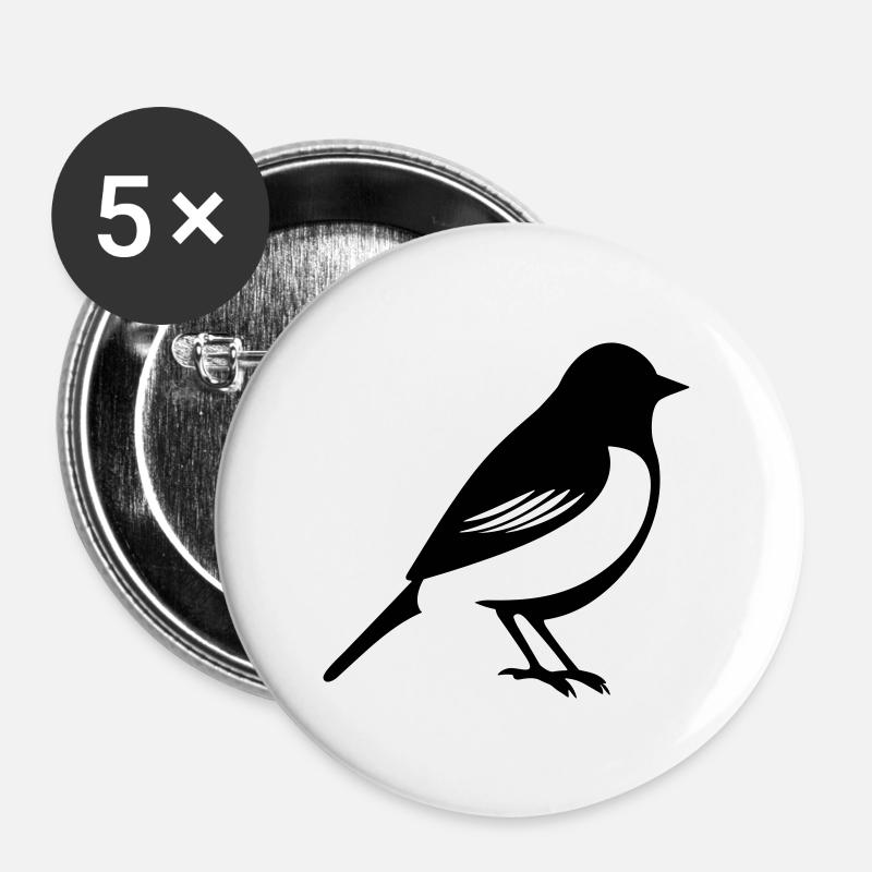 Bird - Buttons large 2.2''/56 mm (5-pack) - white