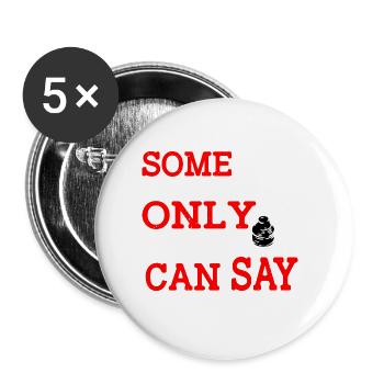 Some Things Only Poetry Can Say - Buttons groß 56 mm (5er Pack) - Weiß - Vorne