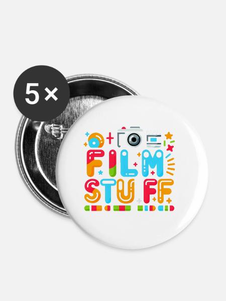 I Film Stuff 11 - Buttons groß 56 mm (5er Pack) - Weiß