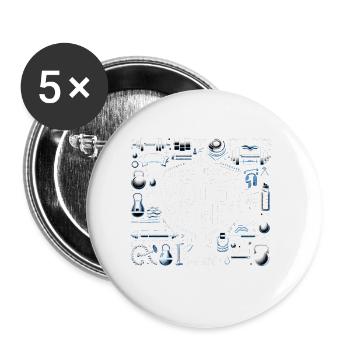 It's Just Water Weight 18 - Buttons groß 56 mm (5er Pack) - Weiß - Vorne