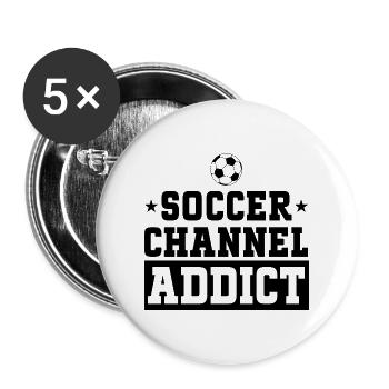 Fan Foot Loves Watching Football - Buttons large 2.2''/56 mm (5-pack) - white - Front