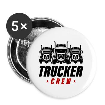 Trucker Crew - Buttons large 2.2''/56 mm (5-pack) - white - Front