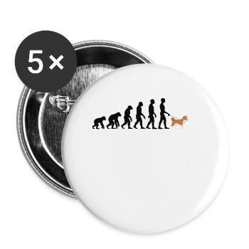 Akita - Buttons large 2.2''/56 mm (5-pack) - white - Front